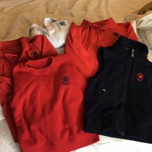 Primrose school Dennis LS polos, sweatshirt, vest